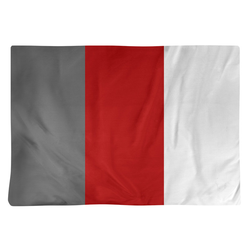 Récapitulatif de 18 po Ohio Football Nut, Gris / rouge écarlate, Sergé de coton