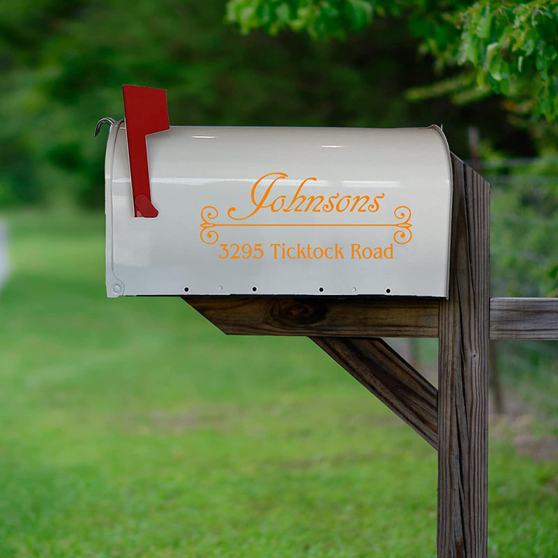 Vinyl Mailbox Cover, 4.5" H x 11.5" W x 0.01" D, Orange