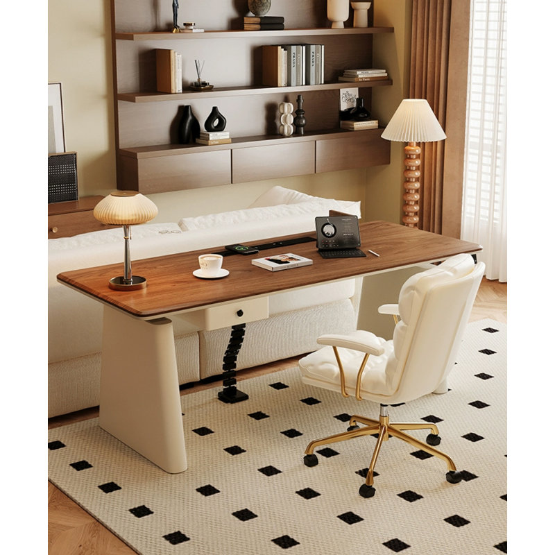 Bureau debout à hauteur réglable électrique en bois massif, H 28,74 po x l 78,74 po x P 31,5 po