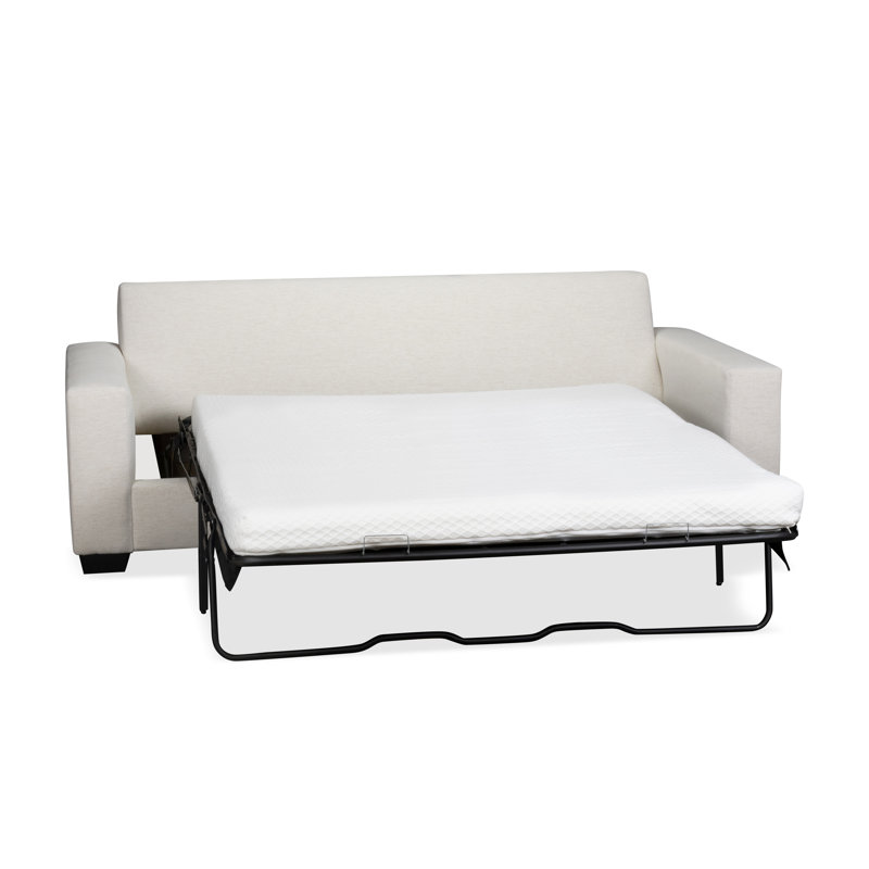 Jonie 91" Upholstered Queen Sleeper Sofa, Nomad Snow Crypton® Chenille