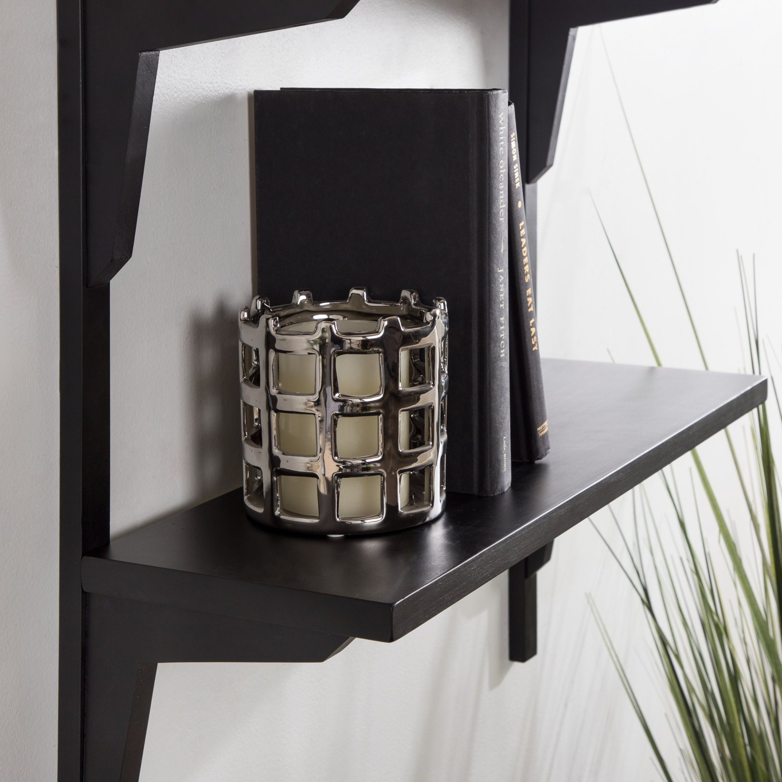 Baez 24" Tiered Shelf, Black