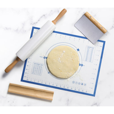kook Marble and Solid Wood Rolling Pin