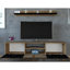 Meuble télé moderne, saphir et anthracite, 63,0 po x 18,9 po x 11,6 po | 100% panneau de particules enduit de mélamine, épaisseur: 0,7 pouce | Support mural, tablettes multiples pour un rangement supplémentaire, design élégant et fonctionnel