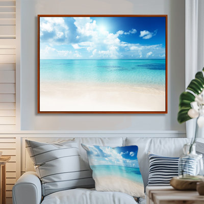 " Sand Of Beach In Blue Caribbean Sea "