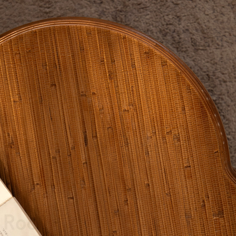 Table basse en rotin en forme de fleur - Rangement à couvercle amovible, Boho - Naturel