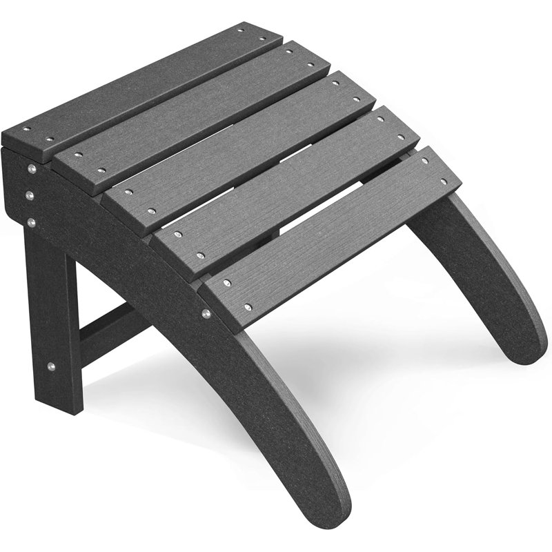 High-Density Polyethylene (HDPE) Outdoor Ottoman, Grey