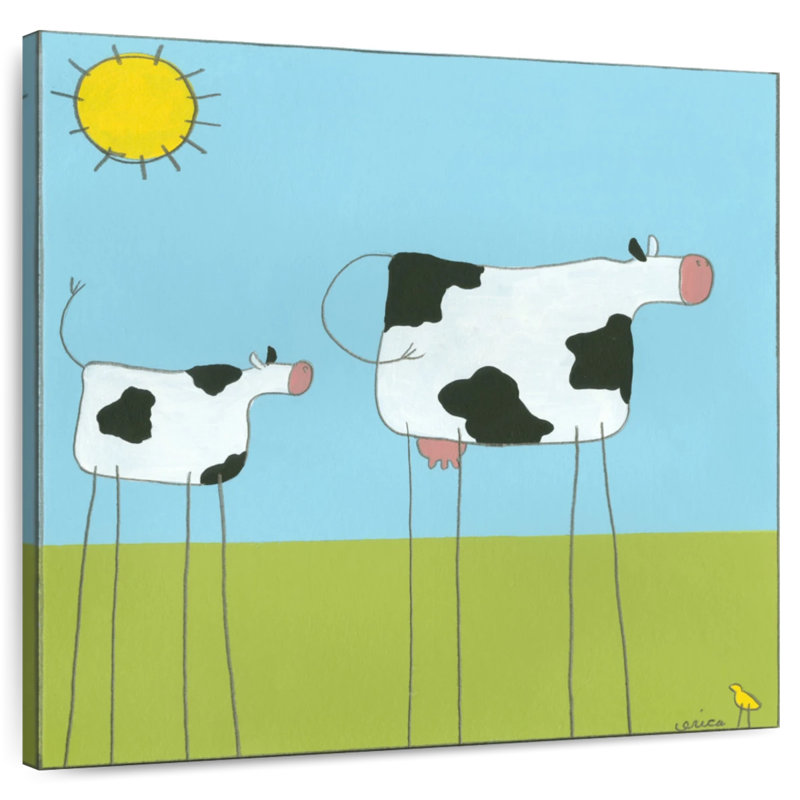 Crowle Stick-Leg Cow I, 10" H x 10" W