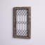 Décoration murale grille en métal à cadre en bois 1