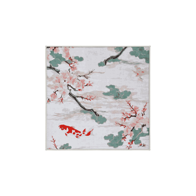 Machine Washable White Area Rug, Square 4'