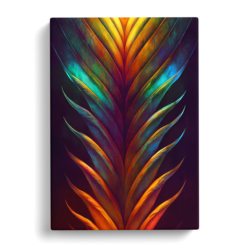 XC1022-1777X Dazzling Feather Abstract - Wrapped Canvas Print, 60cm H x 40cm W x 3cm D