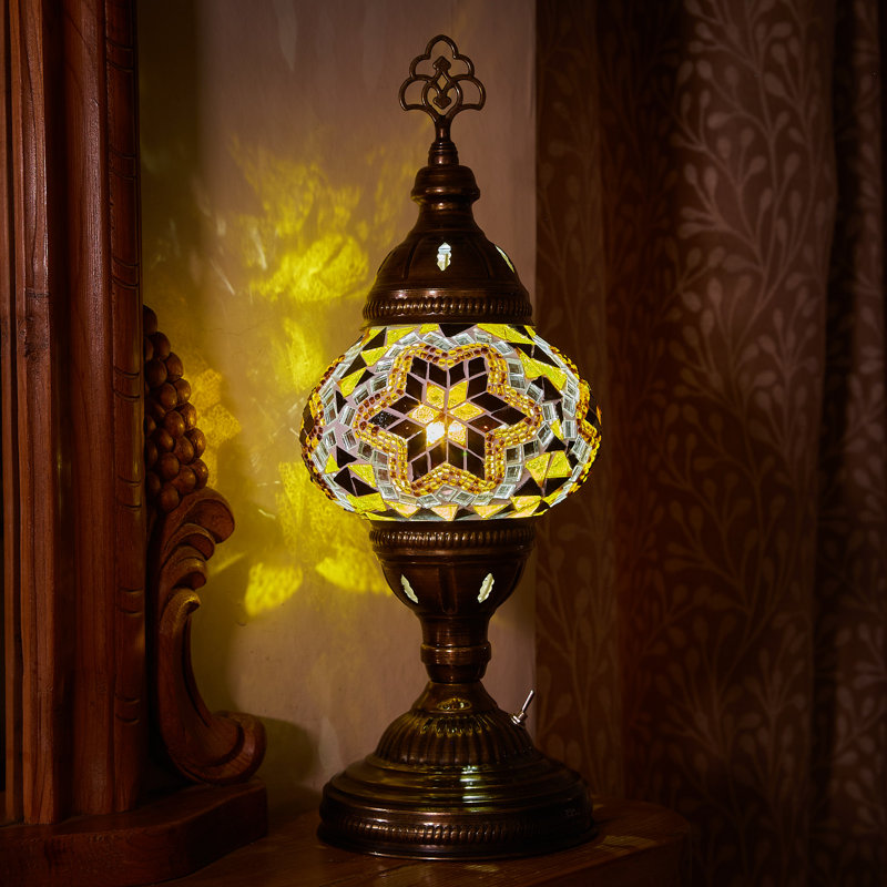 Karlie Metal Table Lamp, Brown/Amber