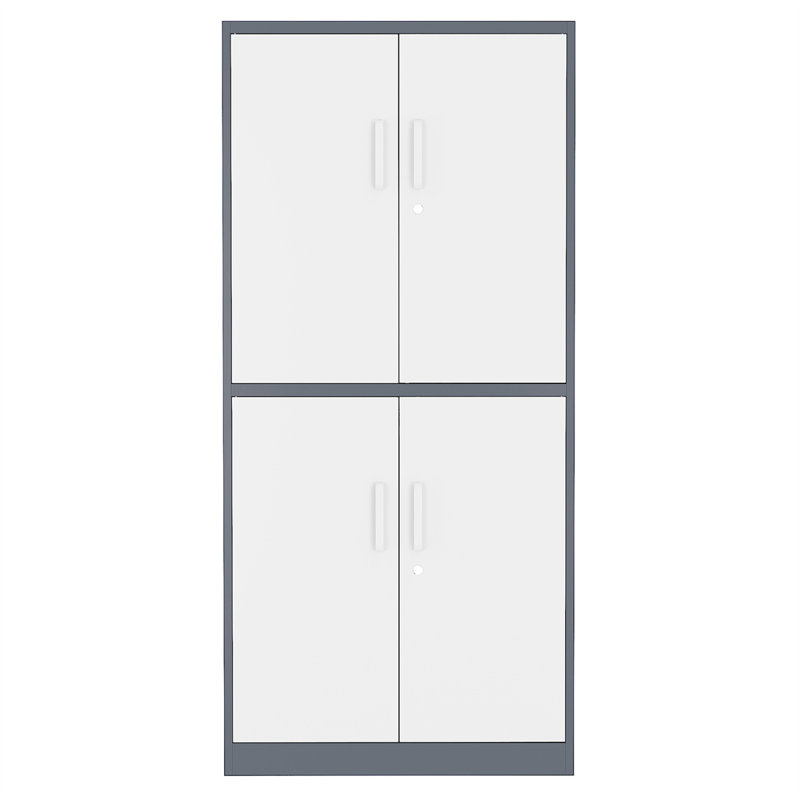 Armoire d'appoint en miroir à 4 portes Terrel Steel