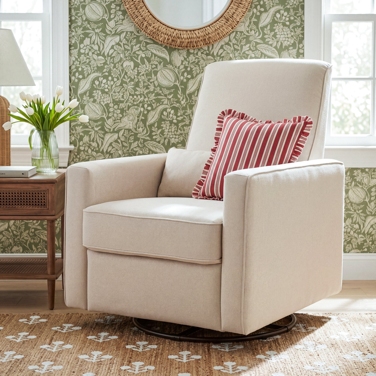 Piper Swivel Glider, Heathered Blue