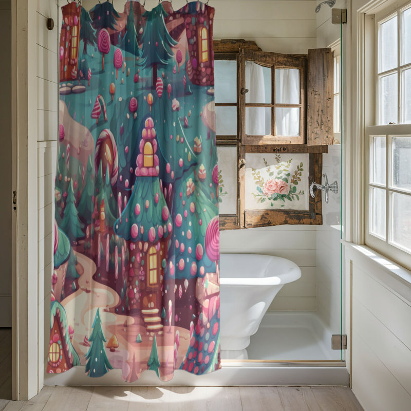 Sweet Enclave - Rideau de douche Premium, H 74 po x l 71 po