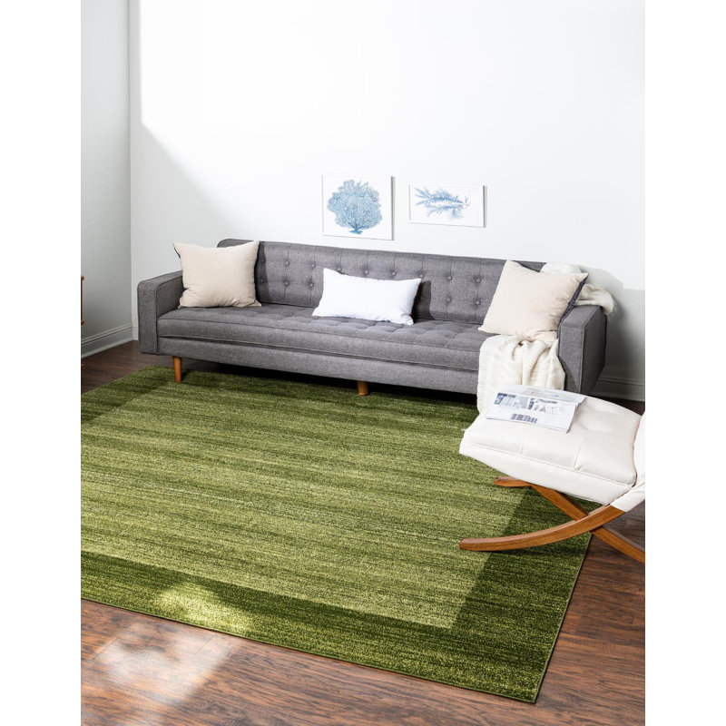 Tapis vert clair Hermina, Carré 8 pi