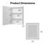 60mm W 76mm H Wall Mounted Required Frameless Medicine Cabinet Mirror 2 Fixed-1066897