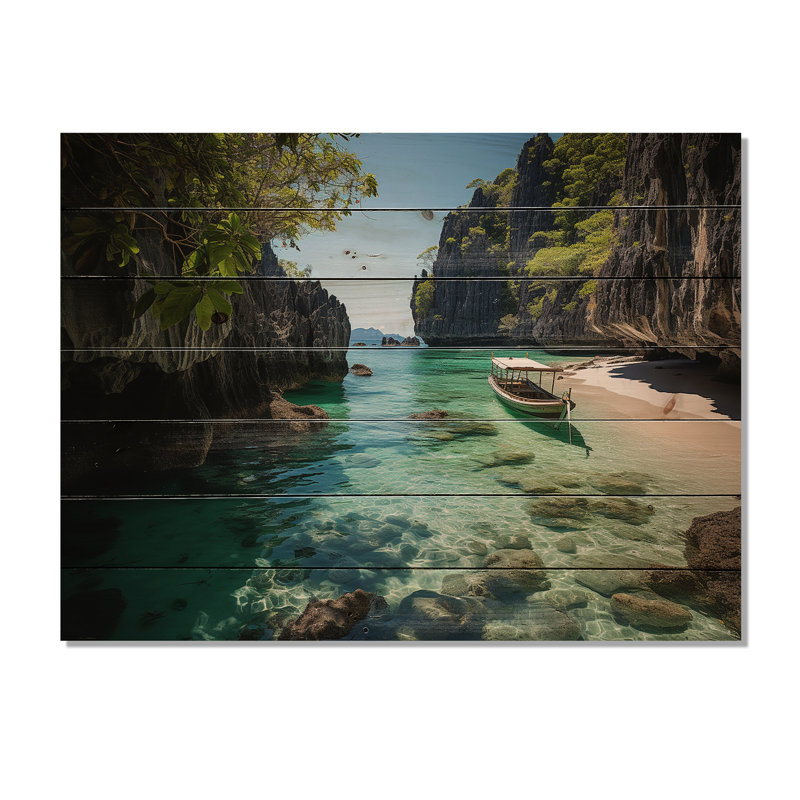 Bojko, perle de l'Orient, Philippines, sur bois, H 10 po x l 20 po x P 0,78 po