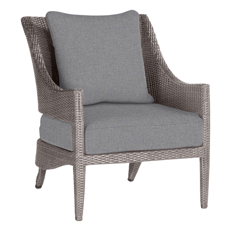 Athena Patio Lounge Chair with Cushions, No Welt, Oyster, Verona Mist