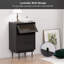 Anetha avec rangement Ebern Designs, buffet Anetha 22 po x 35 po avec rangement, buffet noir avec porte rabattable et 2 tiroirs, rangement pour le café, le hall d'entrée, le salon, la chambre à coucher et la cuisine