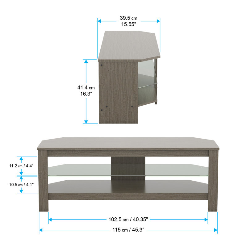 Maddocks Corner TV Stand for TVs up to 55", Grey