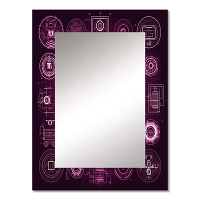 Third Eye Chakra Mystical Circle I - Christianism Mirror, Traditional Decorative Wall Mirror, Printed Metal Art