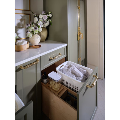 Panier en bois avec OXO et rangement pour armoires de base avec fermeture en douceur