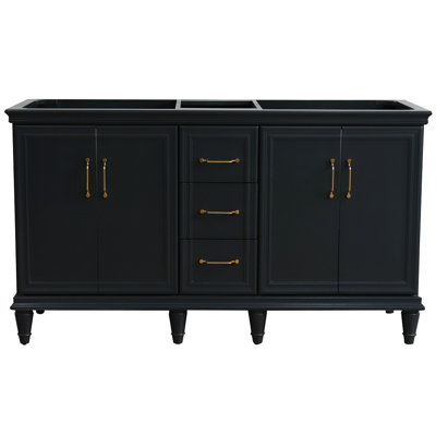 Base de salle de bain double 60 po uniquement meuble-lavabo