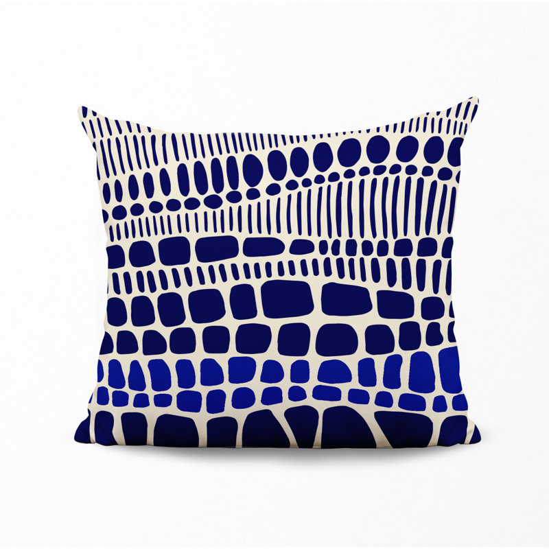 Housse et insert de coussin décoratif en polyester, L 19 po x H 19 po, Bleu marine