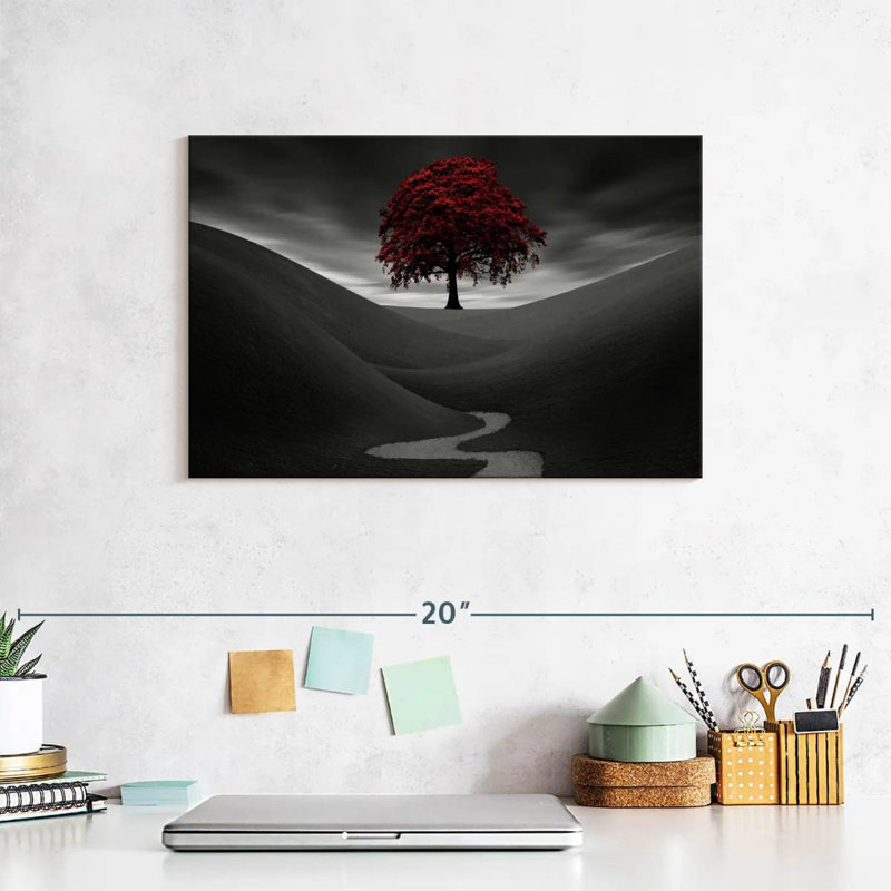 Alvord Red Tree In Dark Valley, 8" H x 12" W