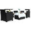 Henryk Plastic 4 - Person Deep Seating Group with Cushions-1893311383