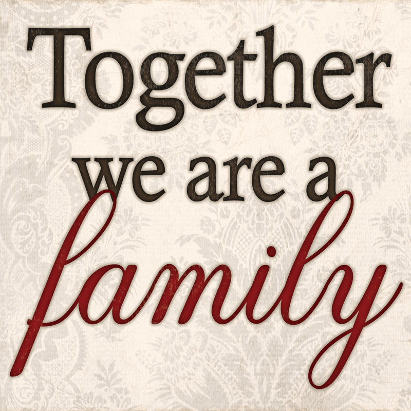 Together We Are A Family - Wrapped Canvas Print, 76cm H x 76cm W x 3.8cm D