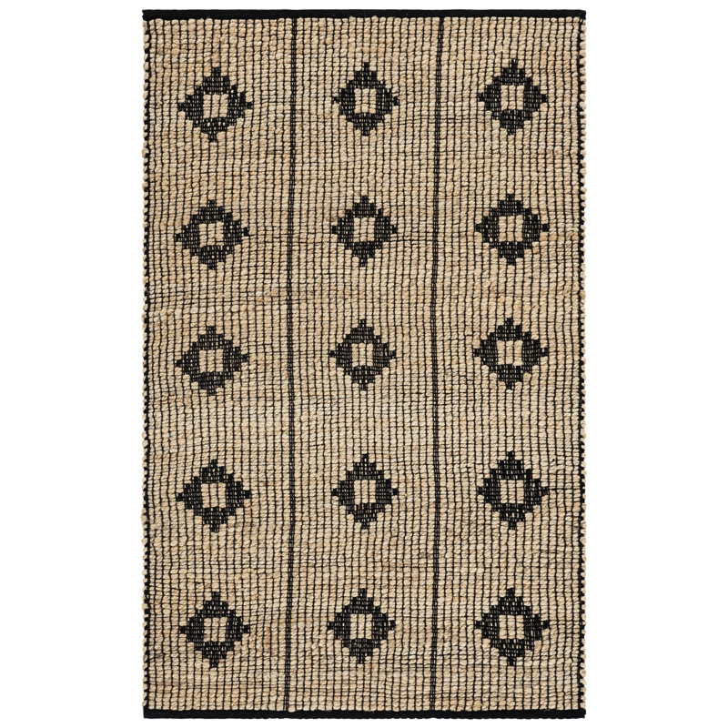 Kornelis natural fiber flatwoven jute rug, Rectangle 3 pi x 5 pi