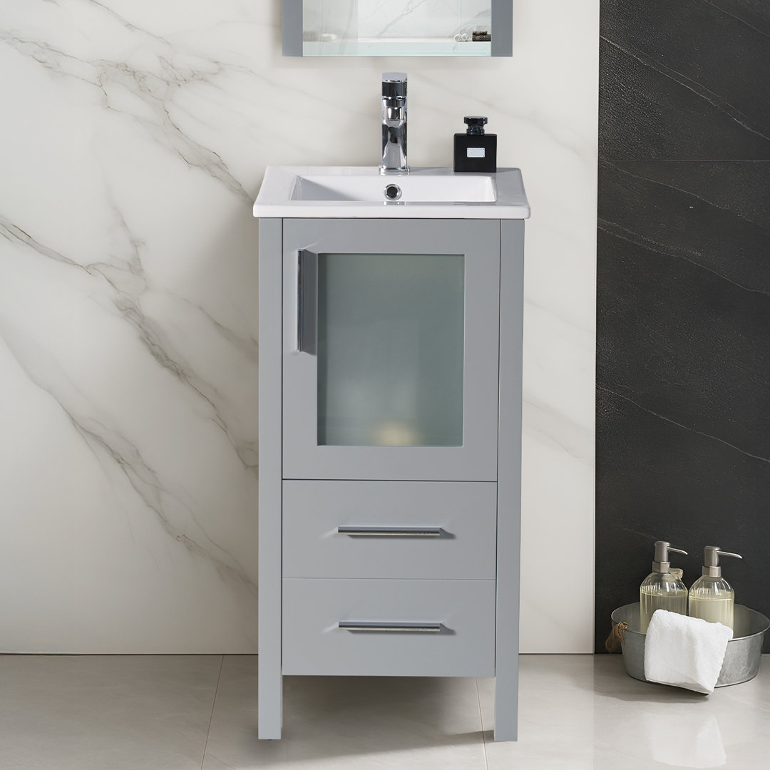 16" Single Bathroom Vanity with Sink Blossom Base 