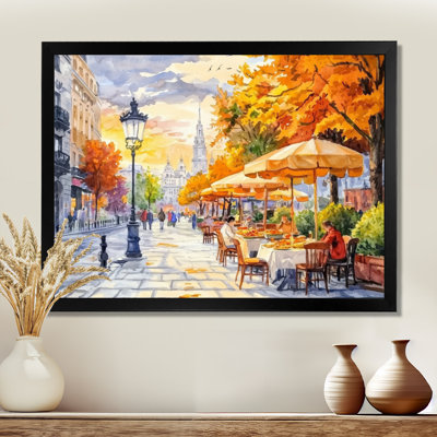 Madrid's Street Food Terrace I - Madrid Wall Art Living Room