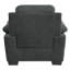 Modern Living Room Seating Chair In Dark Gray Textured Fabric And Solid Wood Support Contemporary With Cover Foundation