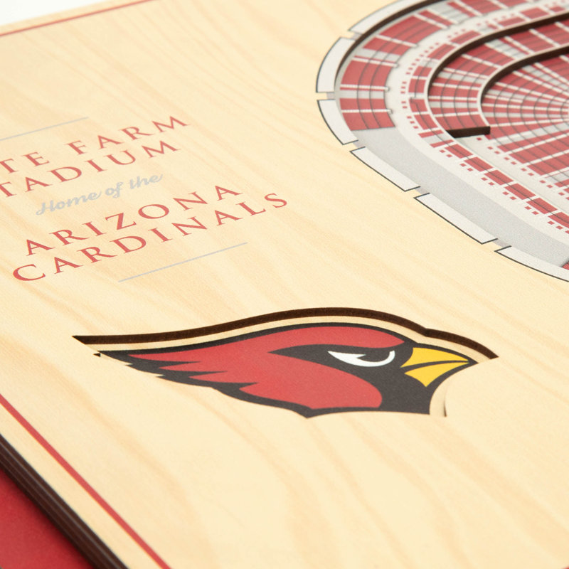 Art mural NFL 5 couches Stadiumview, Cardinals de l'Arizona, Bleu sarcelle