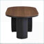 Table basse ovale en métal noir pour le salon, rangement peu encombrant et assemblage facile-302806191-302806192