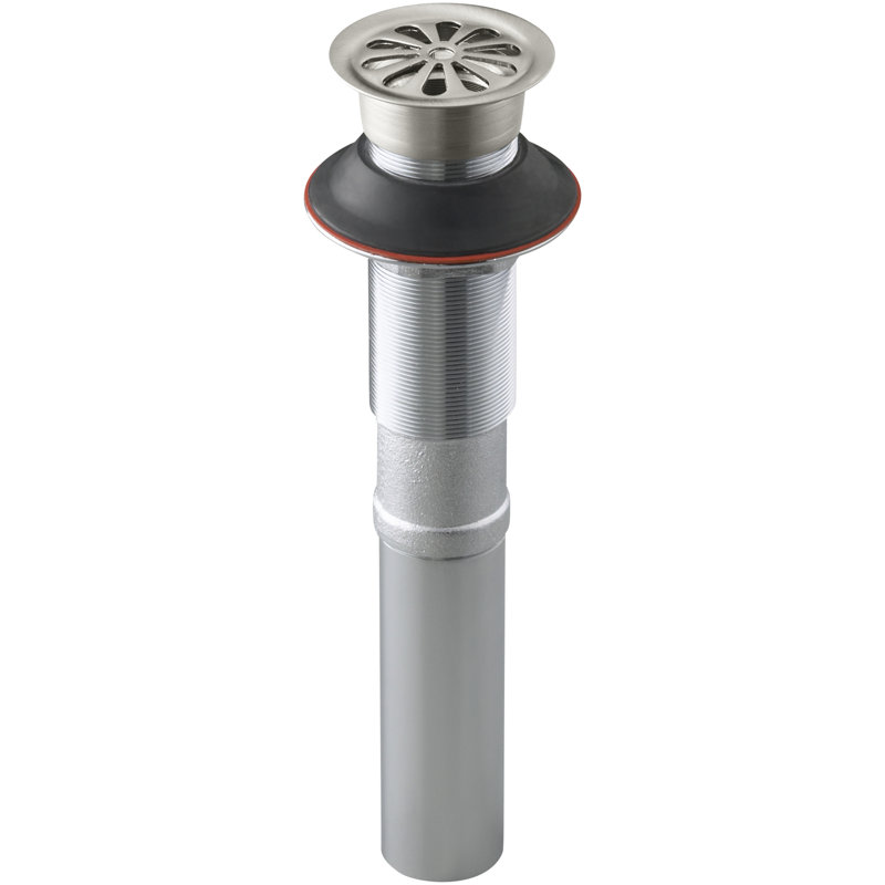 Drain d'évier de salle de bain Grid, Nickel brossé éclatant, Non
