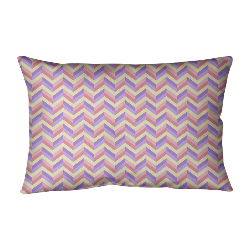 Oreiller rectangulaire en lin Katelyn Elizabeth, Polyester / Bourre en polyester, Rose / Mauve