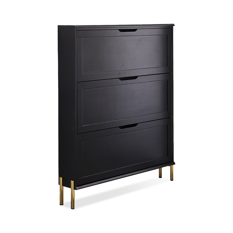 Solid wood Shoe Storage, Black