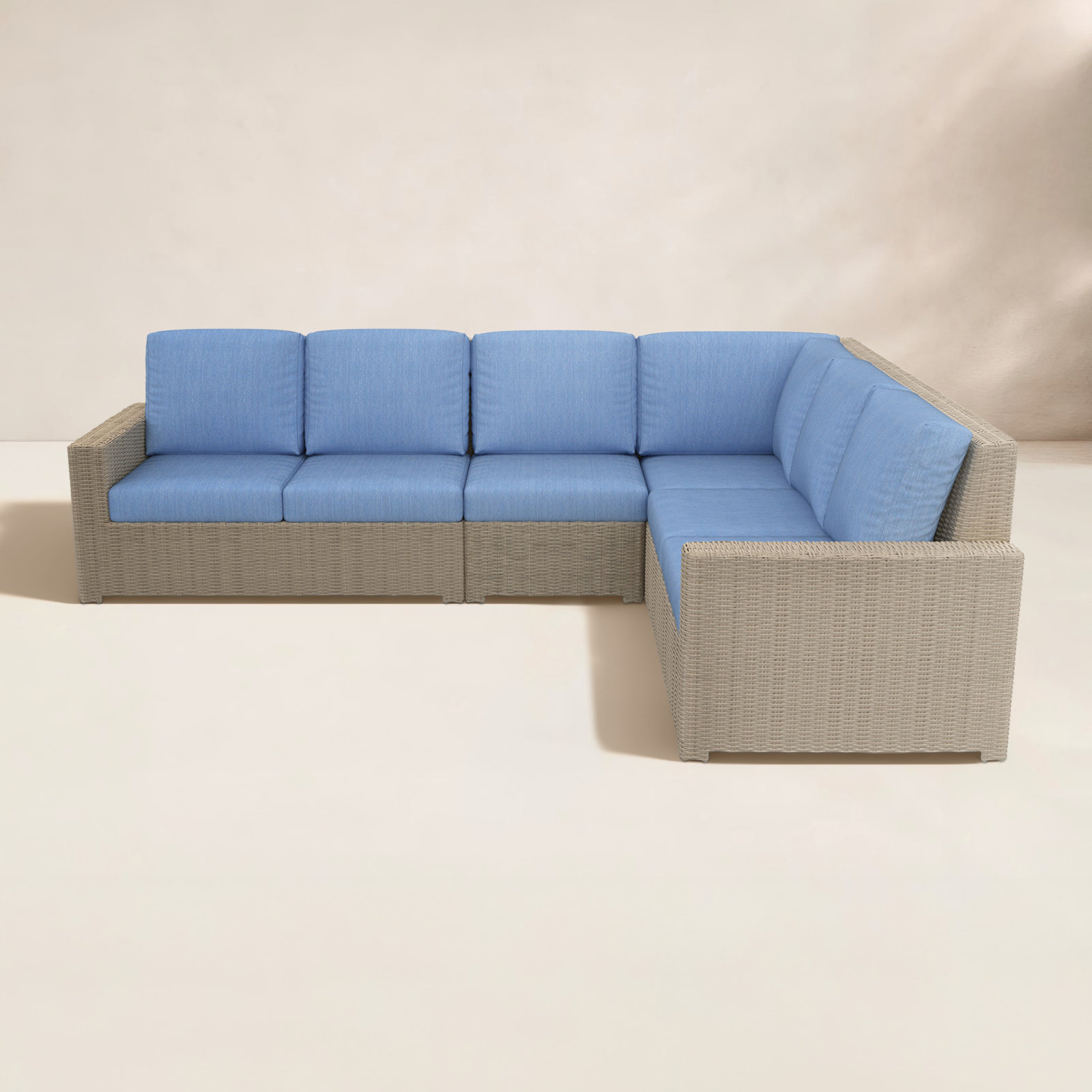 Henri 116" Sunbrella® Patio Sectional Set, Sunbrella Cast Ocean