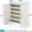 Armoire de rangement pour chaussures 35,43 pouces à 6 niveaux avec portes