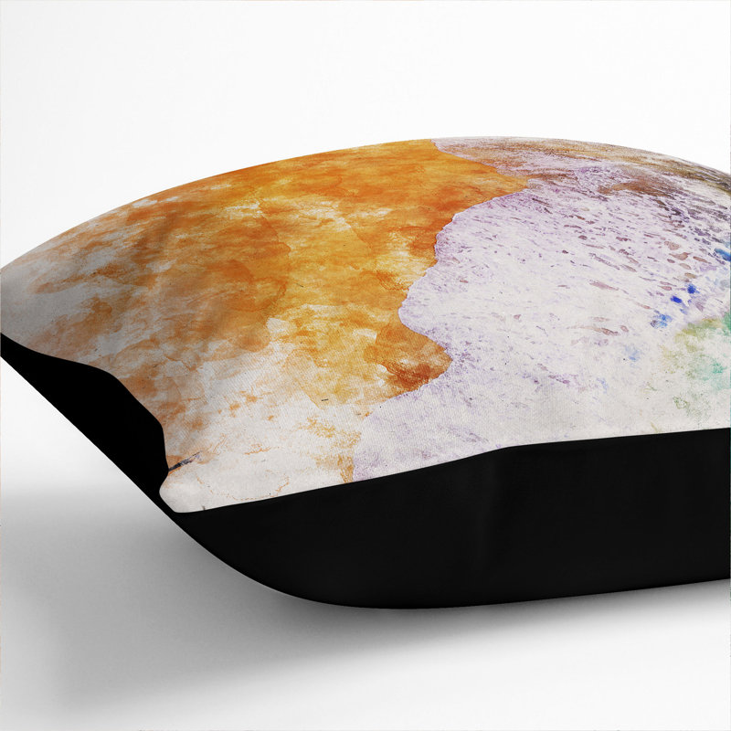 Square Cushion, 55cm H x 55cm W x 20cm D, Black