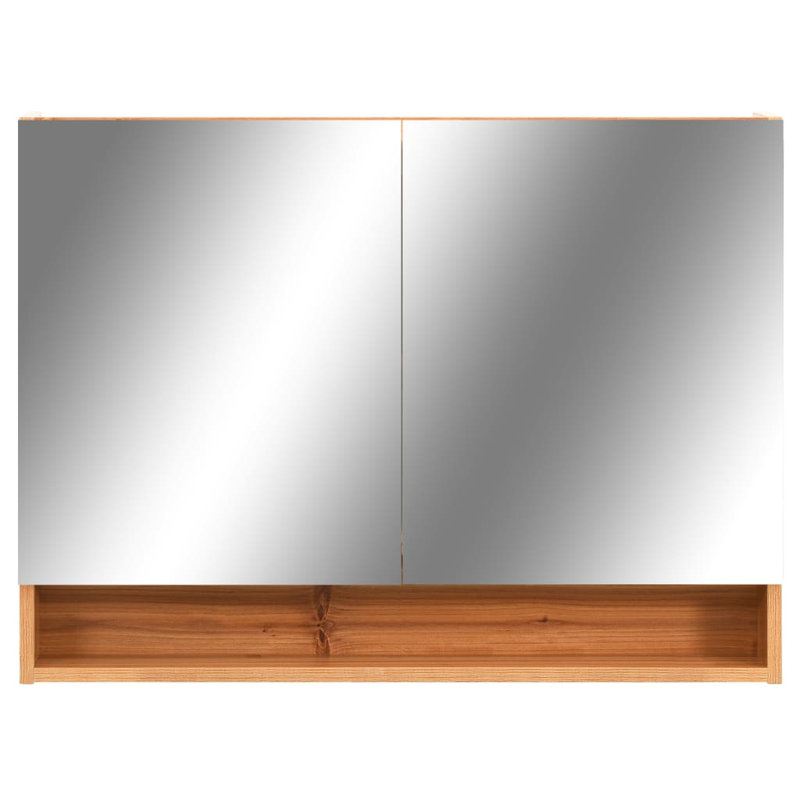 Arnez Glass Wall Bathroom Cabinet, Oak