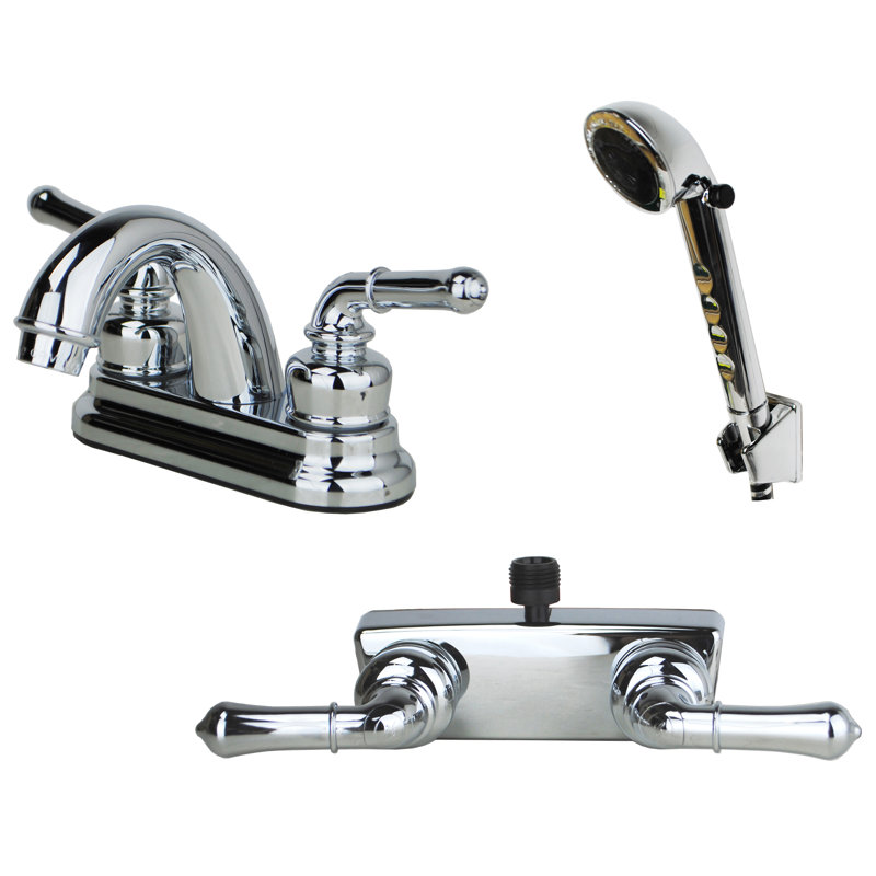 Robinet de salle de bain à centre, Chrome