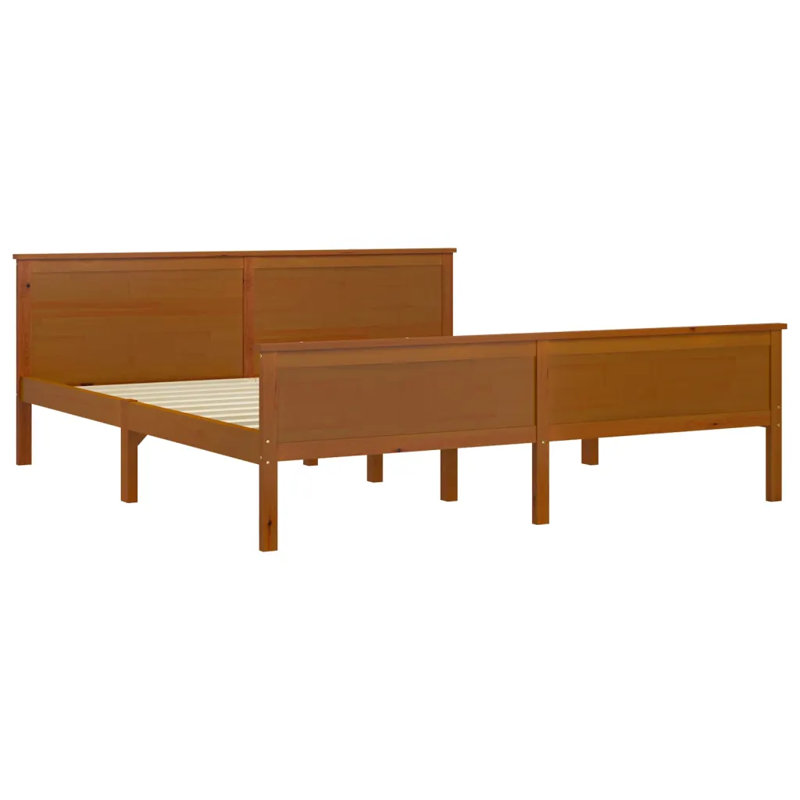 Graci Solid Wood Bed, Super King (180 x 200  cm), honey brown
