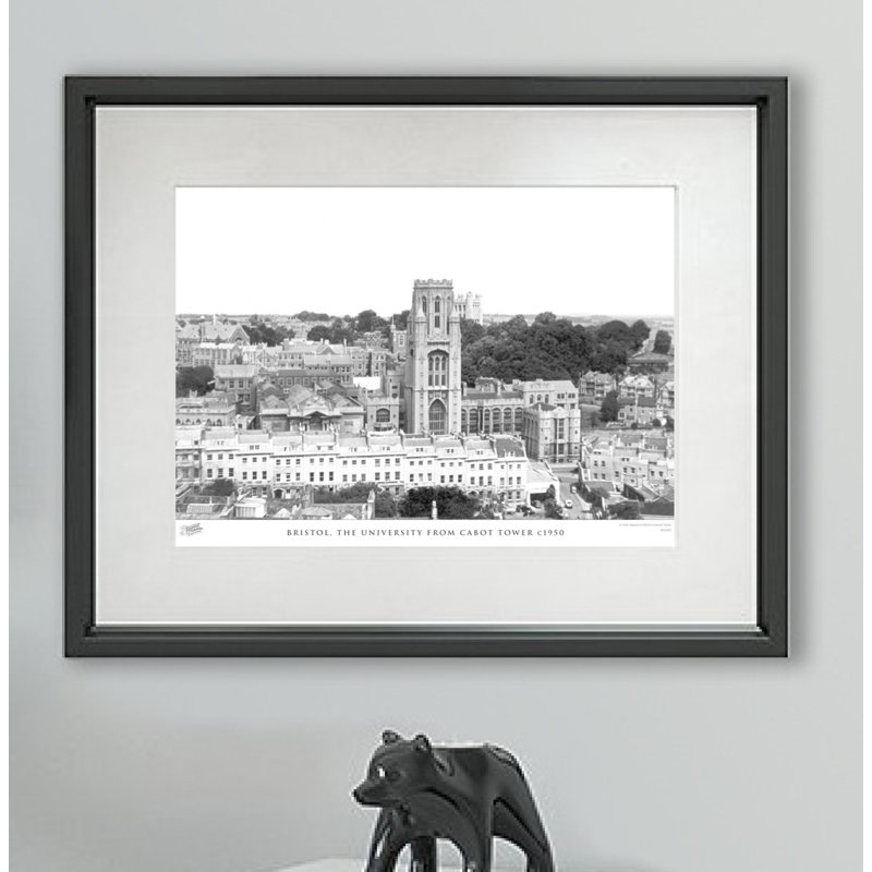 Bristol, The University From Cabot Tower C1950 - Single Picture Frame Print, 40cm H X 50cm W x 2cm D