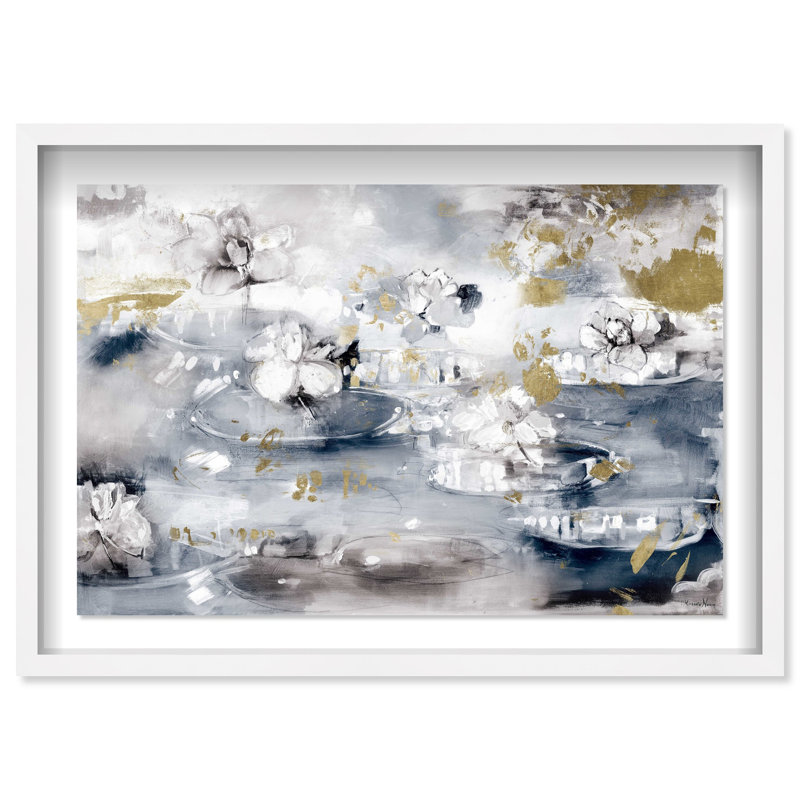 Oliver Gal Michaela Nessim - Through the Sunset Abstract - Luxury Shadowbox Framed Wall Art, 25.5" H x 37.5" W