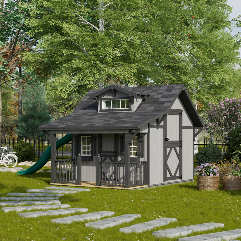 Craftsman Outdoor Wood Playhouse, 11' x 8'