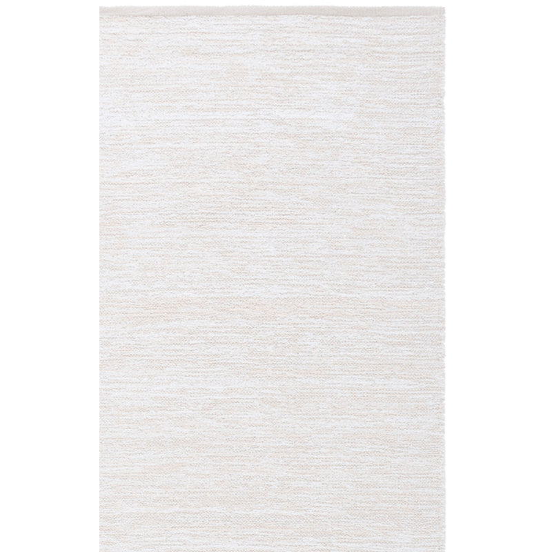 Tapis ivoire en coton recyclé touffeté à la main Jhalae, Tapis de couloir 2 pi 3 po x 8 pi